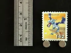Aerodactyl Pokemon Stamp Card Japanese Shogakukan Nintendo Game Anime TCG K - Image 2