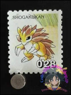 Sandslash Pokemon Stamp Card Japanese Shogakukan Nintendo Game Anime TCG K - Image 1