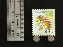 Sandslash Pokemon Stamp Card Japanese Shogakukan Nintendo Game Anime TCG K - Image 2