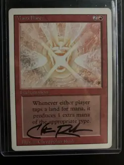 mtg mana flare revised signed artist - Image 1