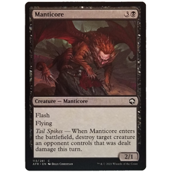 x4 Manticore AFR MTG M/NM Playset Common Black Creature Manticore Advantures TCG - Image 1