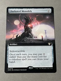 MTG DARKSTEEL MONOLITH Extended Art Commander Masters NM - Image 1
