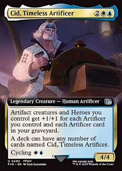 Cid, Timeless Artificer x1 1x Extended Art Final Fantasy NM MTG - Image 1