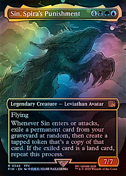 Sin, Spira's Punishment Borderless FOIL MINT PACK FRESH FINAL FANTASY Magic MTG - Image 1