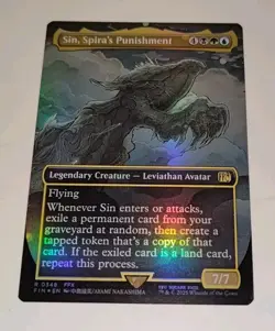 Sin, Spira's Punishment Borderless FOIL MINT PACK FRESH FINAL FANTASY Magic MTG - Image 2