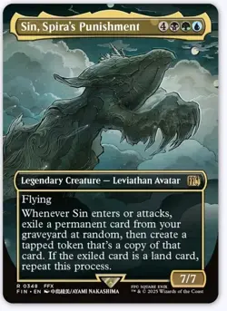 Sin, Spira's Punishment Borderless FOIL MINT PACK FRESH FINAL FANTASY Magic MTG - Image 1