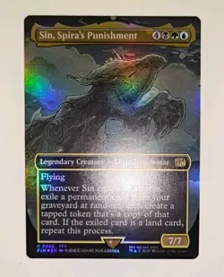 Sin, Spira's Punishment Borderless FOIL MINT PACK FRESH FINAL FANTASY Magic MTG - Image 4