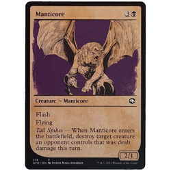 x4 Manticore Showcase AFR MTG M/NM Playset Common Black Creature Manticore TCG - Image 1