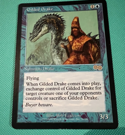 Gilded Drake - MTG - Urza's Saga - Magic the Gathering - Image 1