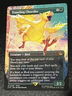 Traveling Chocobo (Borderless) Final Fantasy Regular Non Foil MTG NM - Image 1