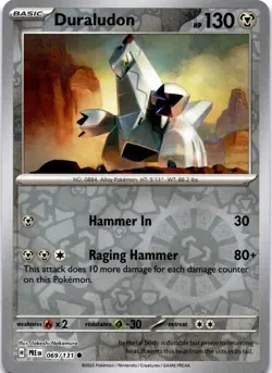 Pokemon Duraludon 069/131 Prismatic Evolutions Reverse Holo NM - Image 1
