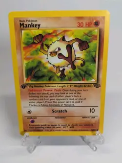 NM MANKEY 1ST EDITION - 55/64 WotC Pokemon TCG Jungle Set - Image 1