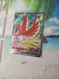 Pokemon Ho-Oh V #187 Silver Tempest Holo Ultra Rare Full Art 187/195 TCG - Image 1