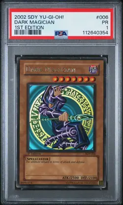 2002 YuGiOh SDY-006 Dark Magician 1st Edition PSA 1 Ultra Rare - Image 1