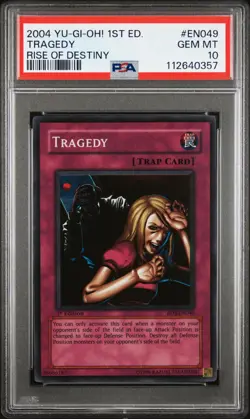 YUGIOH PSA 10 Tragedy RDS-EN049 Super Rare 1st Edition - Image 1
