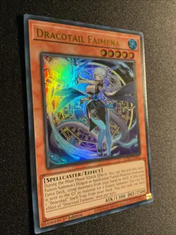 Yugioh Dracotail Faimena JUSH-EN002 Justice Hunters Ultra Rare Near Mint - Image 2
