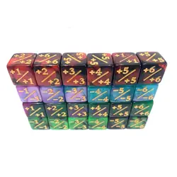 24x Cube Acrylic Card Game Dices Six Dices Counter Token Dice with Velvet Bag - Image 2