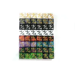 24x Cube Acrylic Card Game Dices Six Dices Counter Token Dice with Velvet Bag - Image 3