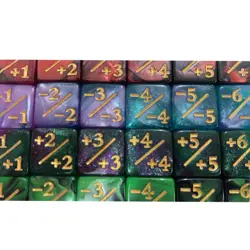 24x Cube Acrylic Card Game Dices Six Dices Counter Token Dice with Velvet Bag - Image 4