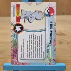 Machop #66 Topps Series 1 Blue Back Card Non Holo - Image 2