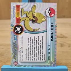 Abra #63 Topps Series 1 Blue Back Card Non Holo - Image 2