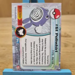 Poliwhirl #61 Topps Series 1 Blue Back Card Non Holo - Image 2