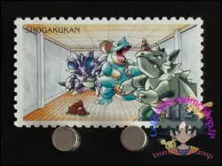 Nidoking Nidoqueen Rhydon Pokemon Stamp Card Japanese Shogakukan Nintendo TCG L - Image 1