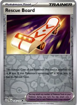 Pokemon Rescue Board 126/131 Prismatic Evolutions Reverse Holo NM - Image 1
