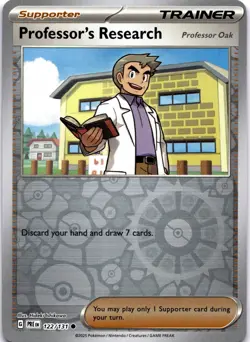 Pokemon Professor's Research 122/131 Prismatic Evolutions Reverse Holo NM - Image 1