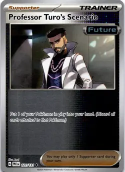 Pokemon Professor Turo's Scenario 121/131 Prismatic Evolutions Reverse Holo NM - Image 1