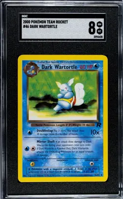 2000 POKEMON ROCKET #46 DARK WARTORTLE PSA 8 - Image 1