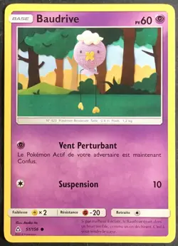 CARTE POKEMON Baudrive Ultra-Prisme 51/156 Excellent etat, jamais jouee - Image 1