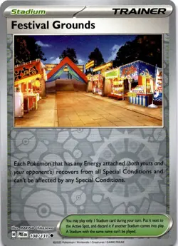 Pokemon Festival Grounds 108/131 Prismatic Evolutions Reverse Holo NM - Image 1