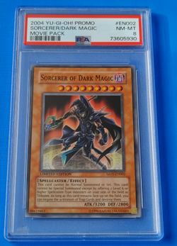 Yugioh 2004 Sorcerer of Dark Magic MOV-EN002 PSA 8 - Image 1
