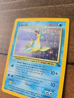 1999 POKEMONE CARD Lapras 10/62 Fossil Holo Rare Unlimited Edition Vintage Rare - Image 2