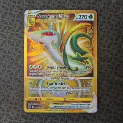 Pokemon TCG Serperior VSTAR Silver Tempest Holo Card 210/195 - Image 1