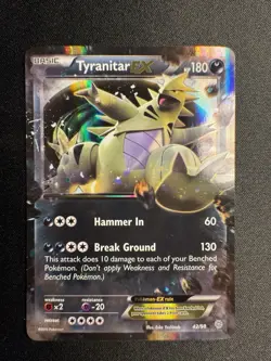 Tyranitar EX Holo Ultra Rare Full Art XY Ancient Origins Card 42/98 NM/LP+ - Image 1