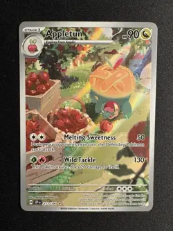 Pokemon TCG Appletun Illustration Rare Holo Card 211/191 SV08 Surging Sparks NM+ - Image 1