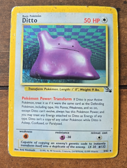 1999 Pokemon Card - 1st Edition Ditto Fossil 18/62 *RARE* - Image 1