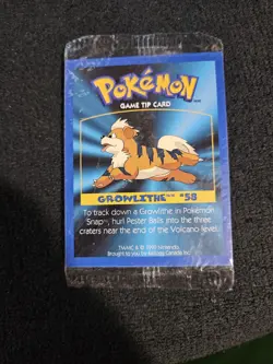 Pokemon Kellogg's Rare 1999 Game Tip Cards - Cubone Growlithe + Mystery Card - Image 2