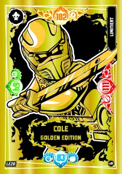 LEGO Ninjago Serie 10 Trading Card LE20 - Cole - Limitierte Karte - Image 1