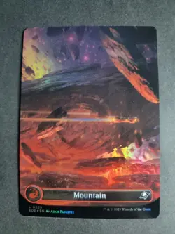 Mountain 0265 (Borderless Foil) Land MTG Edge of Eternities. Buy both save more - Image 1