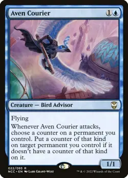 Aven Courier MTG Commander: Streets of New Capenna Rare NM Near Mint Regular - Image 1