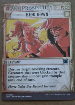 MTG Outlaws of Thunder Junction 0052 Breaking News Ride Down Instant UNCOMMON - Image 1