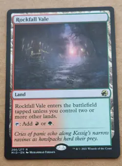 MTG Rockfall Vale Innistrad Midnight Hunt 266/277 Regular Rare - Image 1