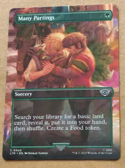 Many Partings Borderless 0445 MTG The Lord of the Rings Common Pack Fresh - Image 1