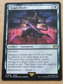 Ninja's Blades 0108 Final Fantasy MTG Regular Rare Pack Fresh - Image 1