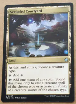 Secluded Courtyard 267 FDN MTG Magic the Gathering NM Pack Fresh - Image 1