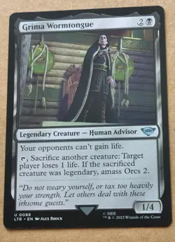 Grima Wormtongue #88 Lord of the Rings LTR Magic MTG - Image 1