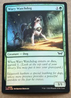 MTG Duskmourn House of Horror Wary Watchdog Foil 0206 - Image 1
